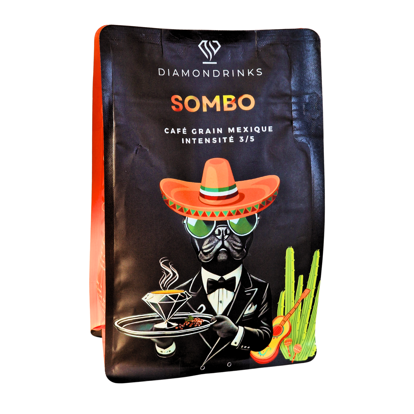 SOMBO : Café grain Méxique 250g - café Arabica Torréfaction Francaise