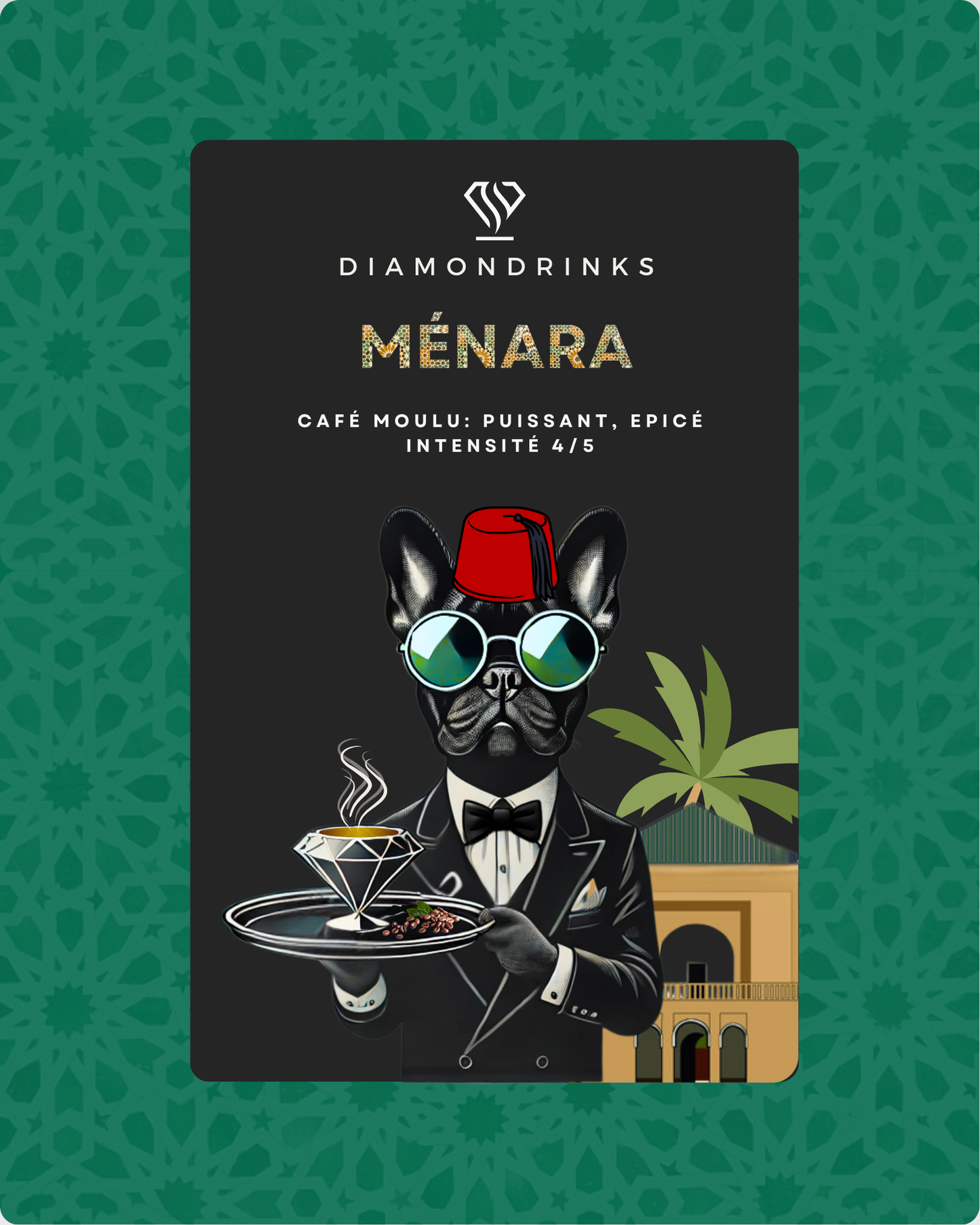 MENARA : Café moulu recette Marocaine 250g - Torréfaction artisanale Francaise