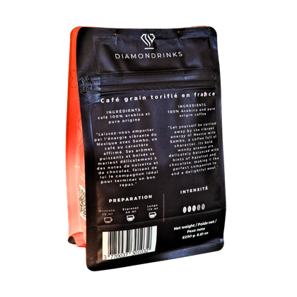 SOMBO : Café grain Méxique 250g - café Arabica Torréfaction Francaise