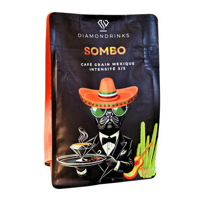 SOMBO : Café grain Méxique 250g - café Arabica Torréfaction Francaise