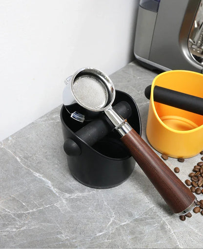 Boîte à  café – Bac à déversement antidérapant pour expresso, avec barre de frappe amovible pour résidus de café.